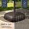 Best Choice Products 123lb Capacity Fillable Mobile Umbrella Base for Patio, Deck, 4 Wheels - Dome Square